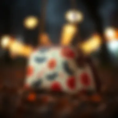 A fashionable crossbody bag with Halloween motifs