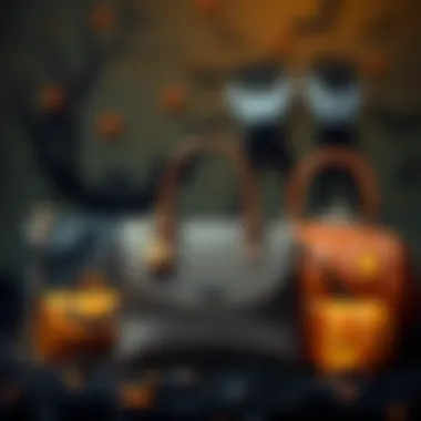 A collection of Halloween purses showcasing various styles
