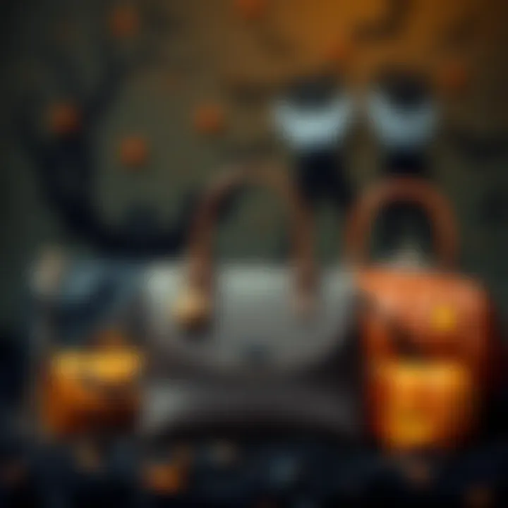 A collection of Halloween purses showcasing various styles