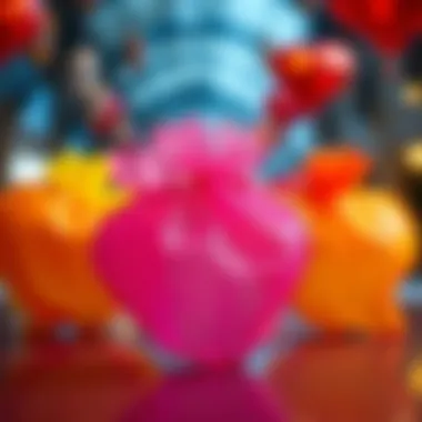 Vibrant Heart Shaped Organza Bags Elegant heart shaped organza bags in vibrant colors