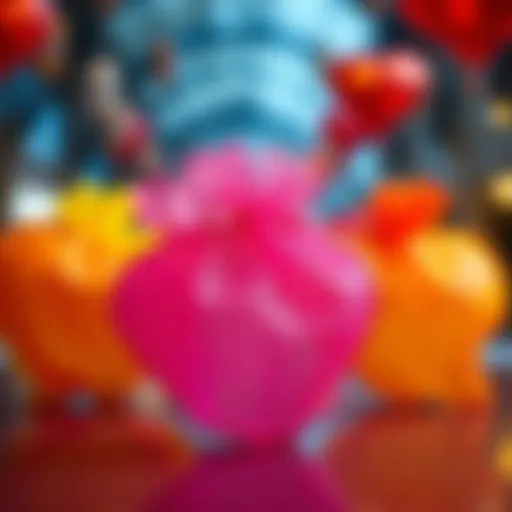 Vibrant Heart Shaped Organza Bags Elegant heart shaped organza bags in vibrant colors