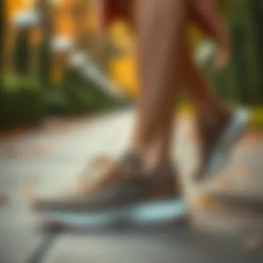 Fashionable outfit paired with leopard print running shoes