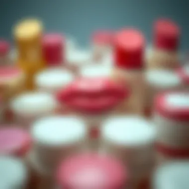 Intricate Designs of Lip Balm Packaging Close-up view of the intricate designs of lip balm containers