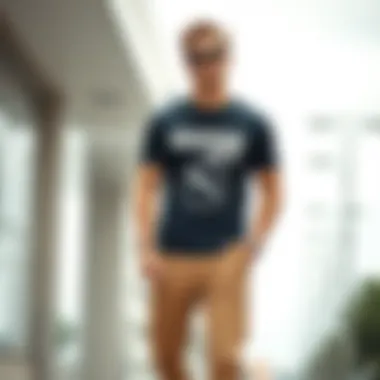 Trendy casual wear with a stylish graphic t-shirt and chinos