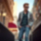 Sophisticated casual outfit featuring a tailored blazer and jeans