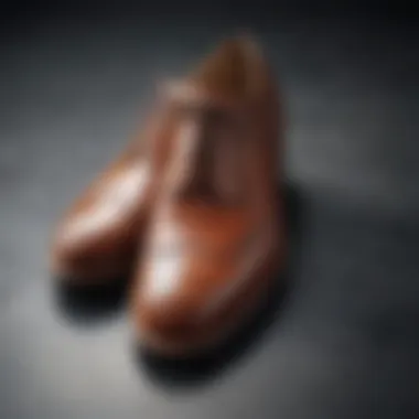 Sophisticated Brogues A stylish pair of brogues featuring intricate detailing and sleek leather finish