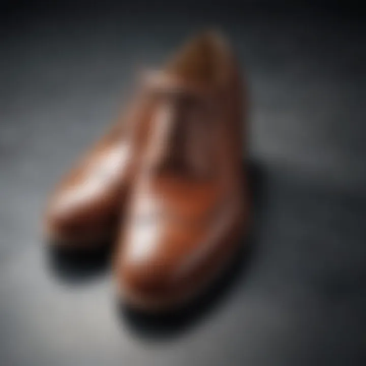 Sophisticated Brogues A stylish pair of brogues featuring intricate detailing and sleek leather finish