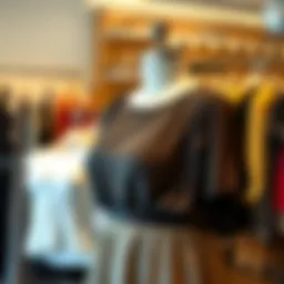 Elegant plus size blouse on display in a boutique