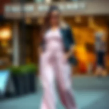 Stylish plus size jumpsuit paired with accessories for a fashionable look.