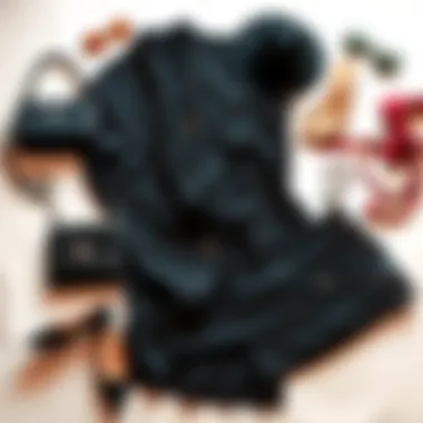 Stylish plus size outfit flat lay featuring accessories and shoes