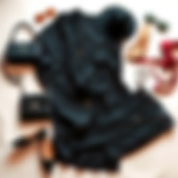 Stylish plus size outfit flat lay featuring accessories and shoes