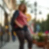 Elegant plus size lace capri leggings styled with a casual top