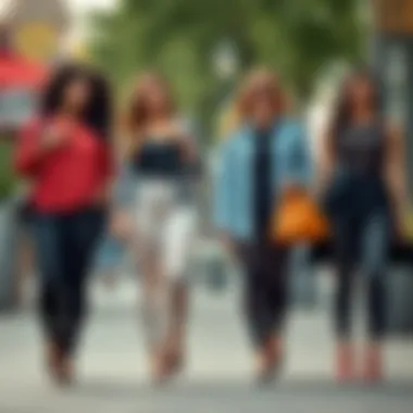 Diverse outfit ideas featuring plus size lace capri leggings