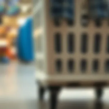 Craftsmanship That Counts Close-up view of the durable materials and design features of a wheeled laundry basket