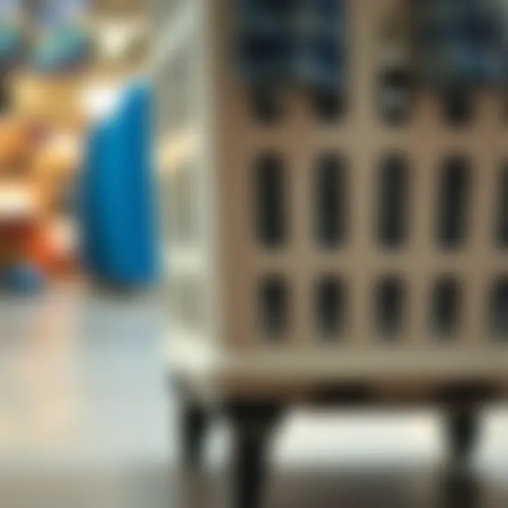 Craftsmanship That Counts Close-up view of the durable materials and design features of a wheeled laundry basket