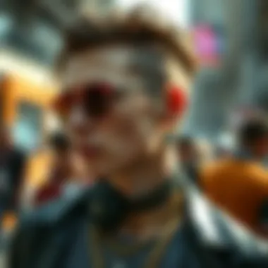 Punk-Inspired Fashion A fashionable look incorporating punk earrings