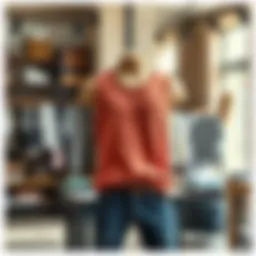 Fashionable ringer tank tops displayed in a stylish setting