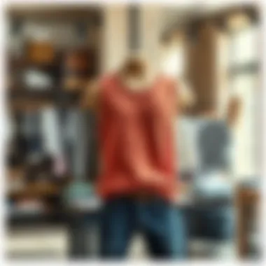 Fashionable ringer tank tops displayed in a stylish setting