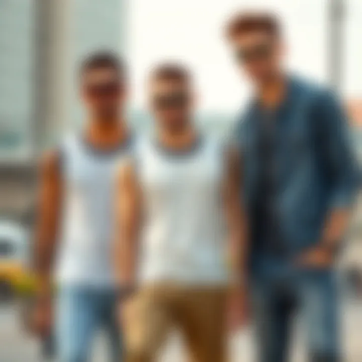 Stylish ringer tank top paired with casual attire