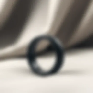 Material Quality of Rubber Rings Close-up of a rubber couple ring resting on a soft surface, highlighting its texture and material quality.