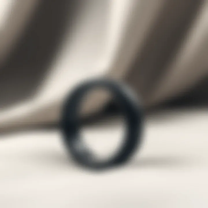 Material Quality of Rubber Rings Close-up of a rubber couple ring resting on a soft surface, highlighting its texture and material quality.