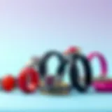 Diverse Designs of Rubber Couple Rings A vibrant display of various rubber couple rings showcasing unique designs and colors.