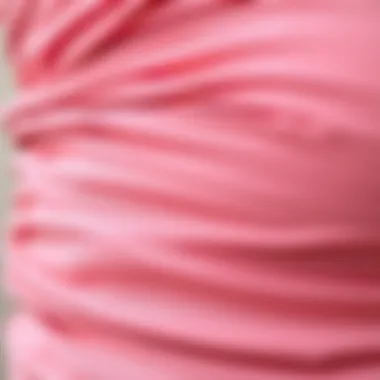 Close-up of fabric texture highlighting stretch and comfort of the dress