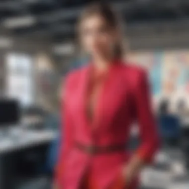 Sophisticated attire showcasing vibrant colors