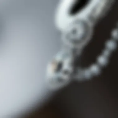 Masterful Craftsmanship in Jewelry Design Close-up view of intricate craftsmanship in crystal earring design