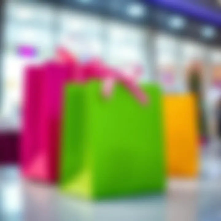 Elegant square bottom gift bag in vibrant colors