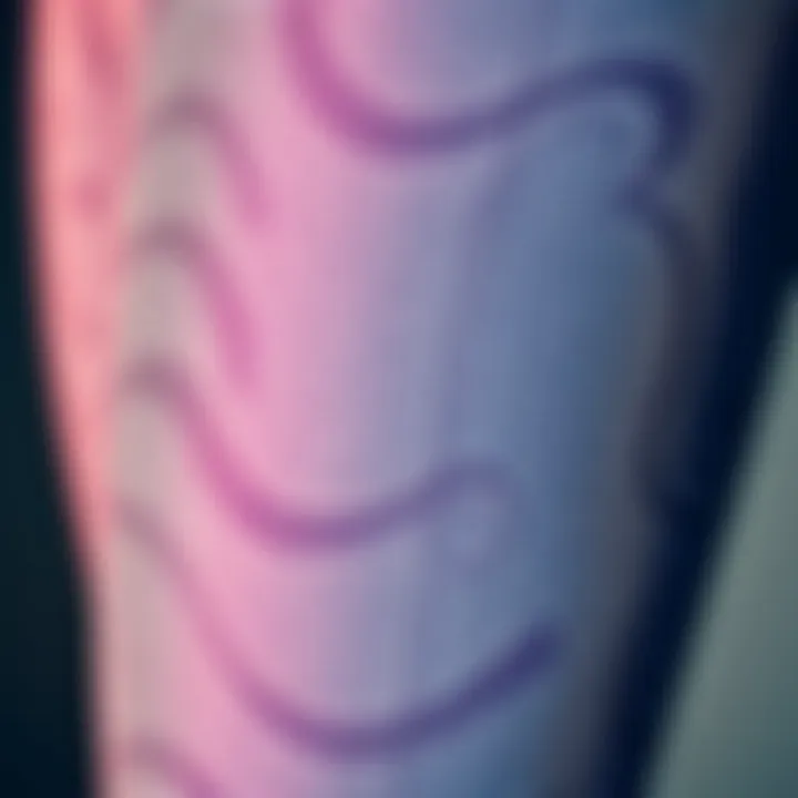 Close-up of breathable fabric highlighting the texture and flexibility of the capri leggings.