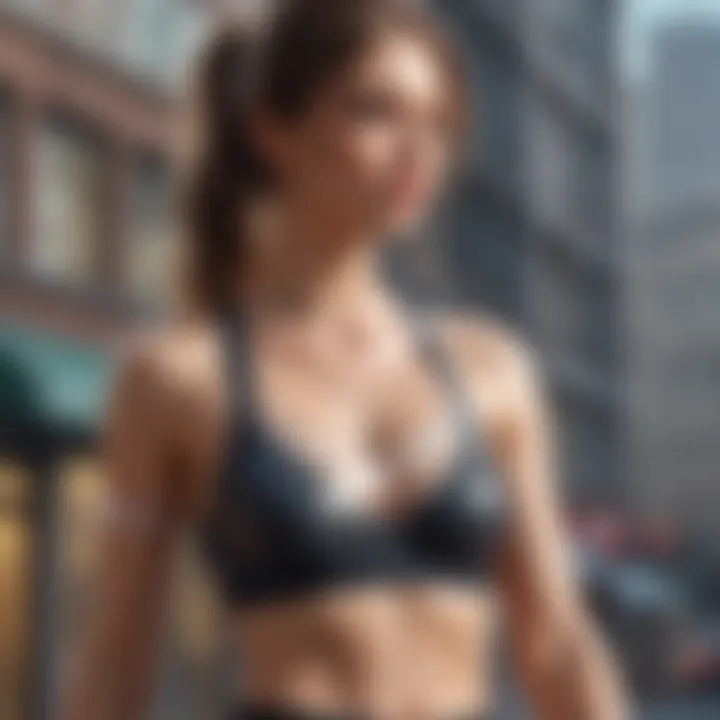 Enhancing Style with Sweat-Proof Body Tape A stylish outfit complemented by sweat-proof body tape.