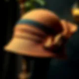 Elegant cloche hat showcasing 1920s fashion