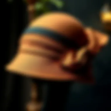 Elegant cloche hat showcasing 1920s fashion