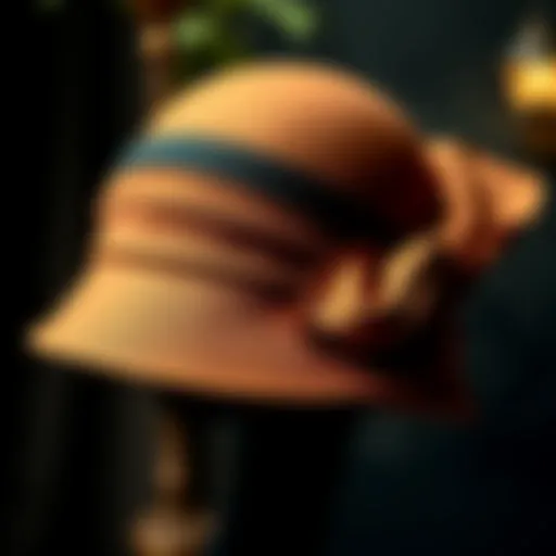 Elegant cloche hat showcasing 1920s fashion