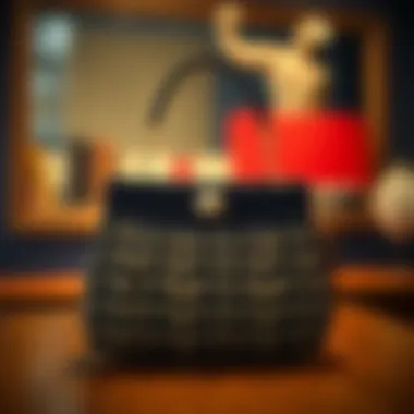 Stylish beaded handbag reflecting the era's fashion