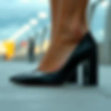 Comfortable yet stylish block heels for graduates