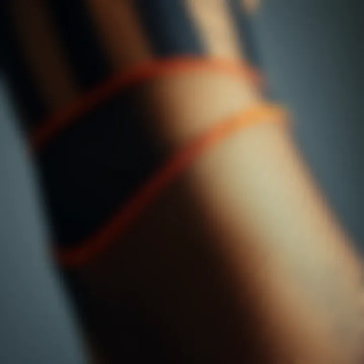 Close-up of textured fabric of a fishnet bodysuit