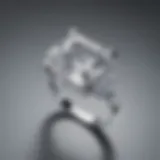 Elegant square cubic zirconia ring showcasing its brilliance