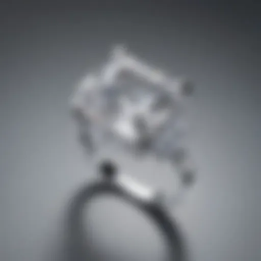 Elegant square cubic zirconia ring showcasing its brilliance