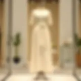 Elegant plus-size white dress on display