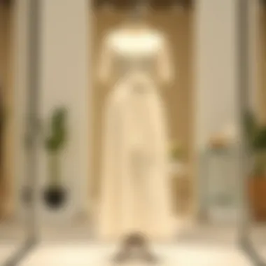 Sophisticated White Dress Style Elegant plus-size white dress on display