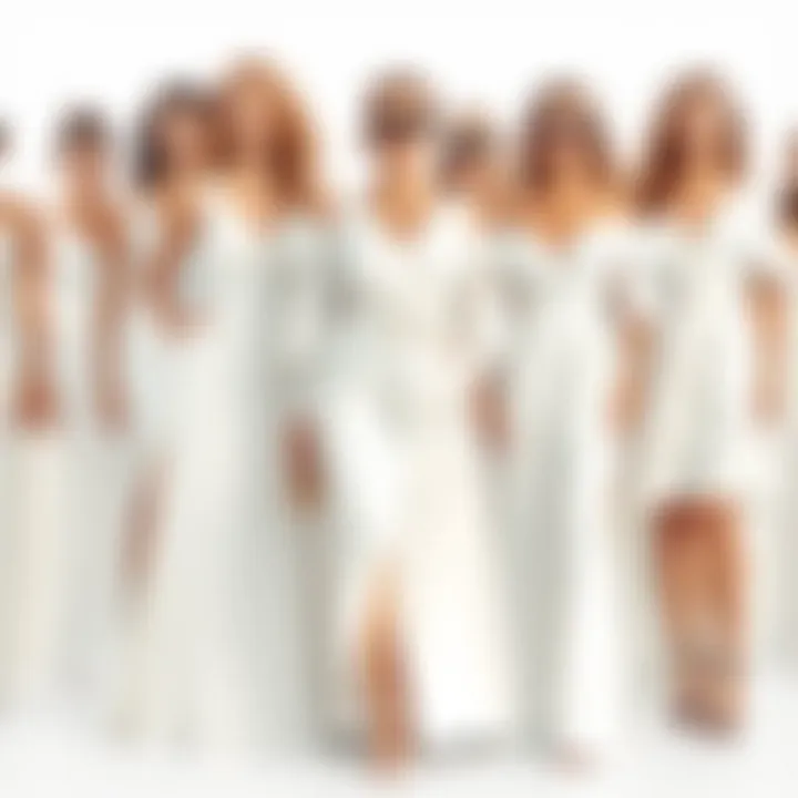 Variety of White Dress Styles Diverse styles of white dresses for plus-size fashion