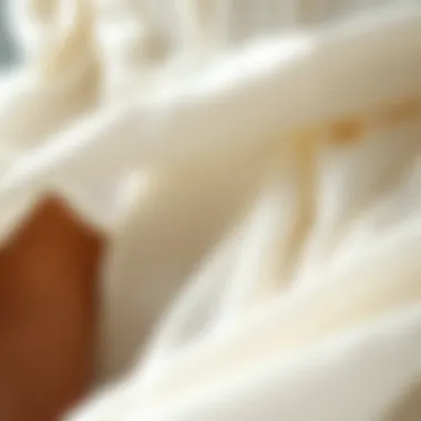 Intricate Fabric Details Close-up of fabric and details of a white dress