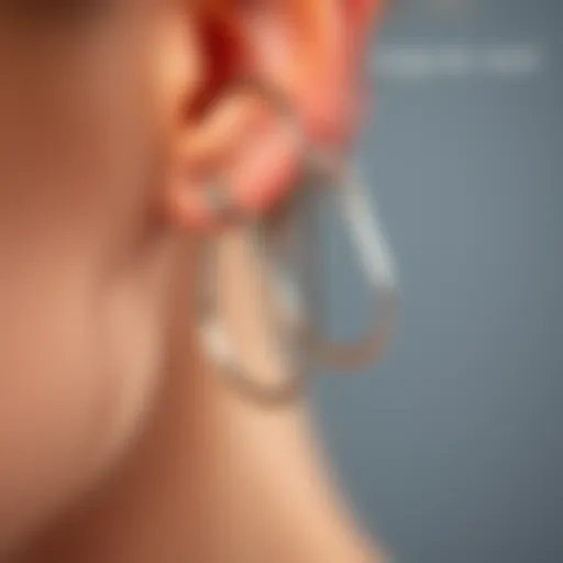 Surgical Steel Hypoallergenic Earring Hooks A close-up of hypoallergenic earring hooks made from surgical steel