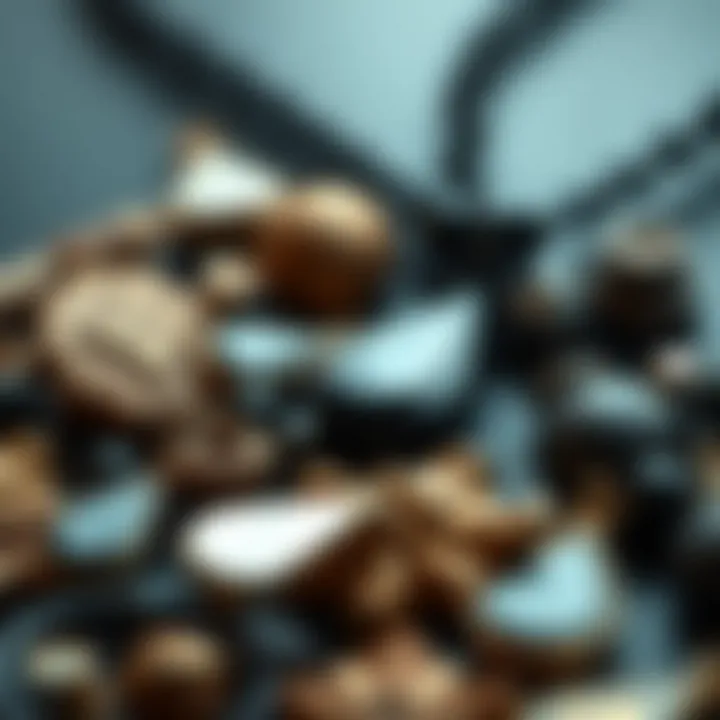 Materials Behind the Black Spade Necklace Close-up of the materials used in the black spade necklace