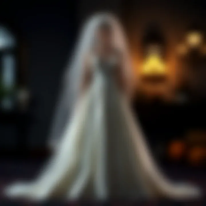 Spookily Elegant Wedding Dress Elegant wedding dress with a spooky twist for Halloween