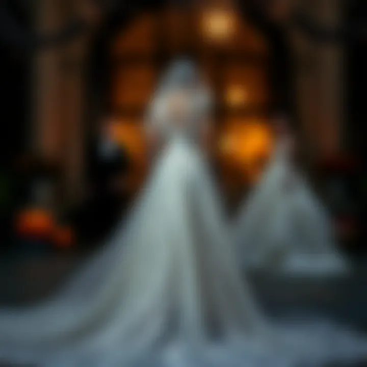 Unique Designs for Halloween Weddings Unique design variations of wedding dresses for Halloween celebrations