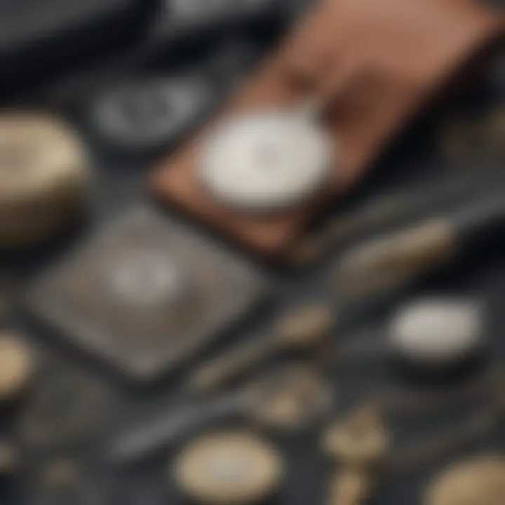 Close-up of vintage accessories typical of the 1920s fashion