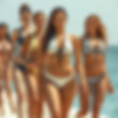 Halter Monokinis for All Body Types Diverse body types in stylish halter monokinis on display